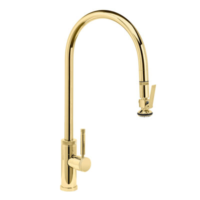 Industrial Extended Reach Plp Pulldown Faucet - Lever Sprayer