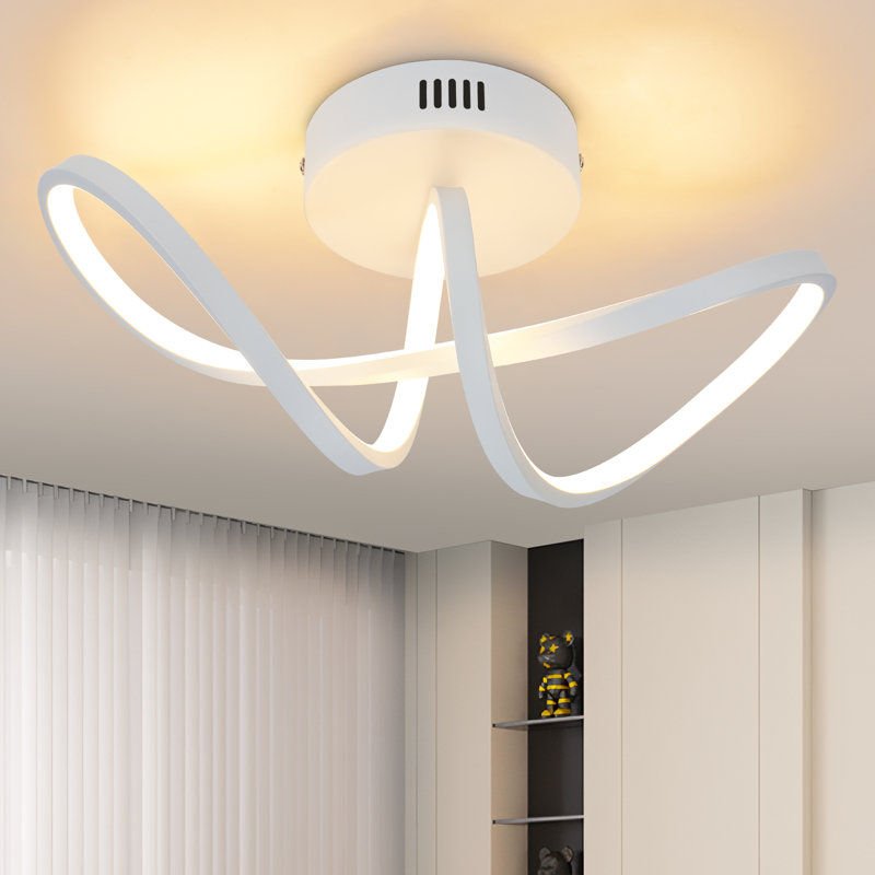 Darleane LED Flush Mount, White, matt