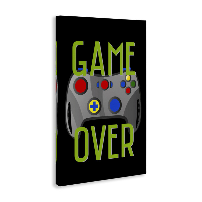 Game Over with Controller Canvas Wall Art by Kim Allen, 30" H x 20" W