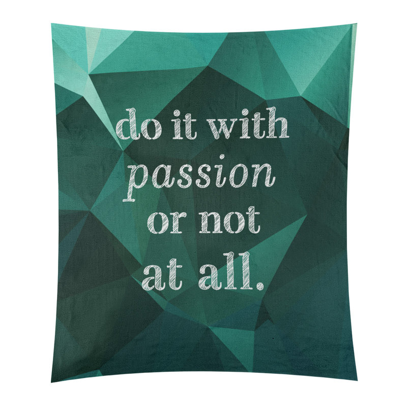 Tapisserie de la passion de polyester en faux gemme, H 80 po x l 68 po, Émeraude