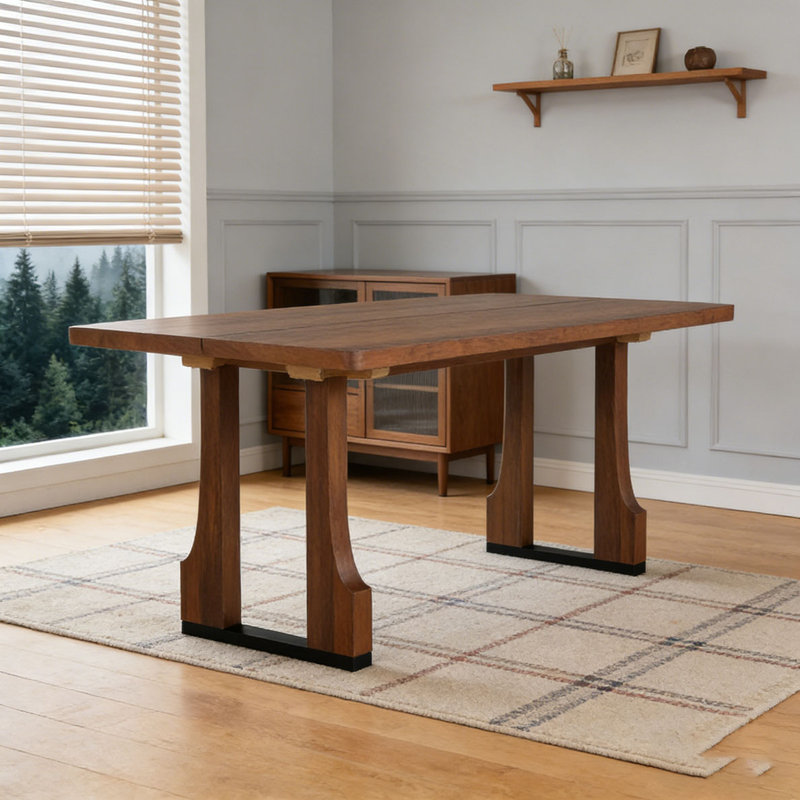 63" Rectangular Dining Table, Walnut
