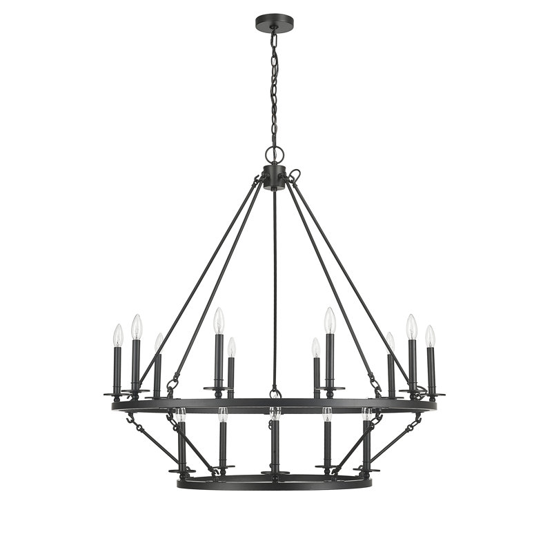Lustre à intensité variable à 15 lumières de 41,75 po Florence