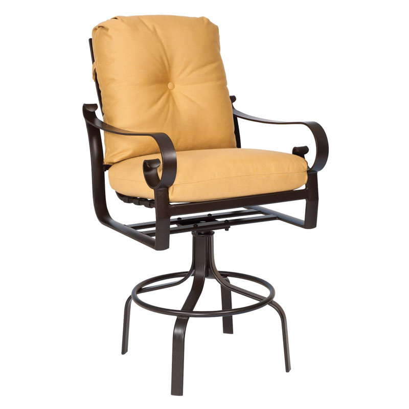 Tabouret de bar pivotant, Flanelle de haie, Blanc mat