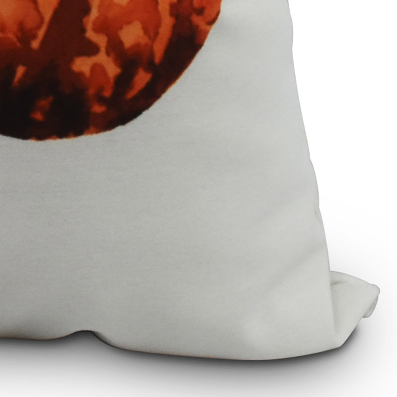 Housse et insert de coussin carré en forme d’automne gourd Bigner, Blanc, 16 po x 1 po