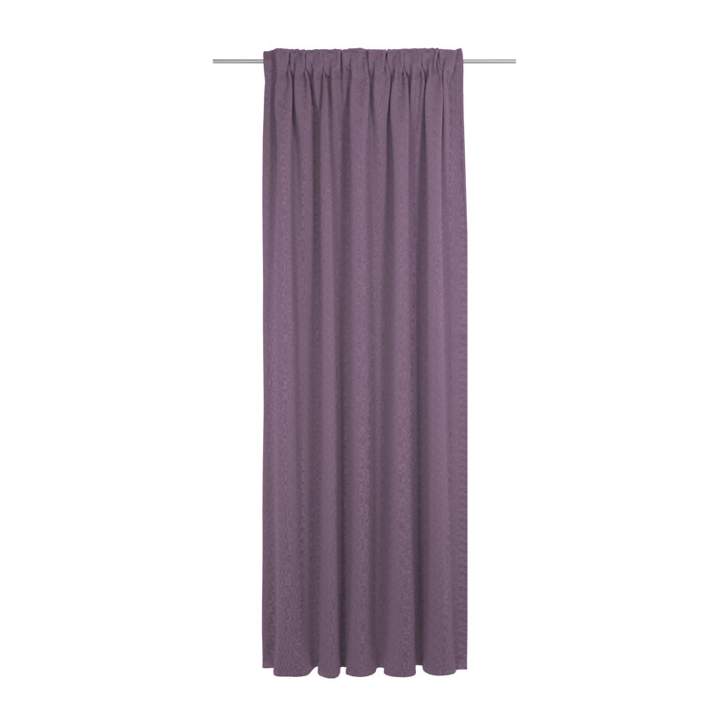 Uni Collection 100% Cotton Room Darkening Curtain Single Panel, 142cm wide x 335cm high, Aubergine