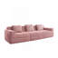 Canapé modulaire sans siège à 3 places, canapé modulaire Cloud avec assise profonde, canapé modulaire moderne à 3 places avec coussins décoratifs Tissu en velours côtelé-1432722932-1432722938-1432722941
