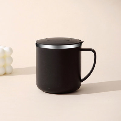 Stainless steel cup 350ML Stainless Steel Covered Water Cup Coffee Cup Double Layer Insulated Sealed Leaks Proof Office Tea Cup