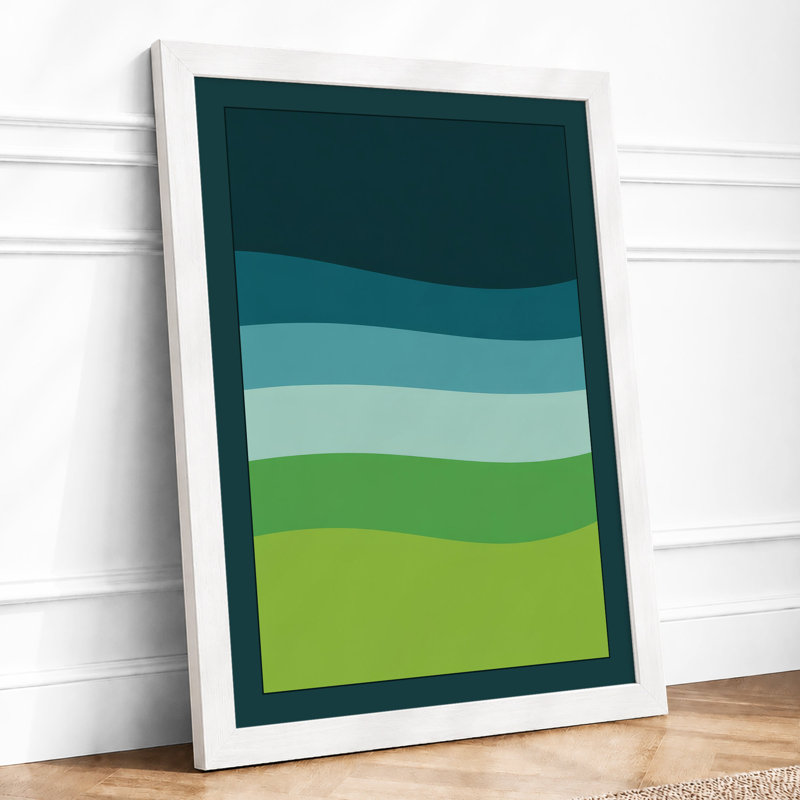 Layered Horizons Modern - Print, A4 - 29.7 x 21.0 cm, White