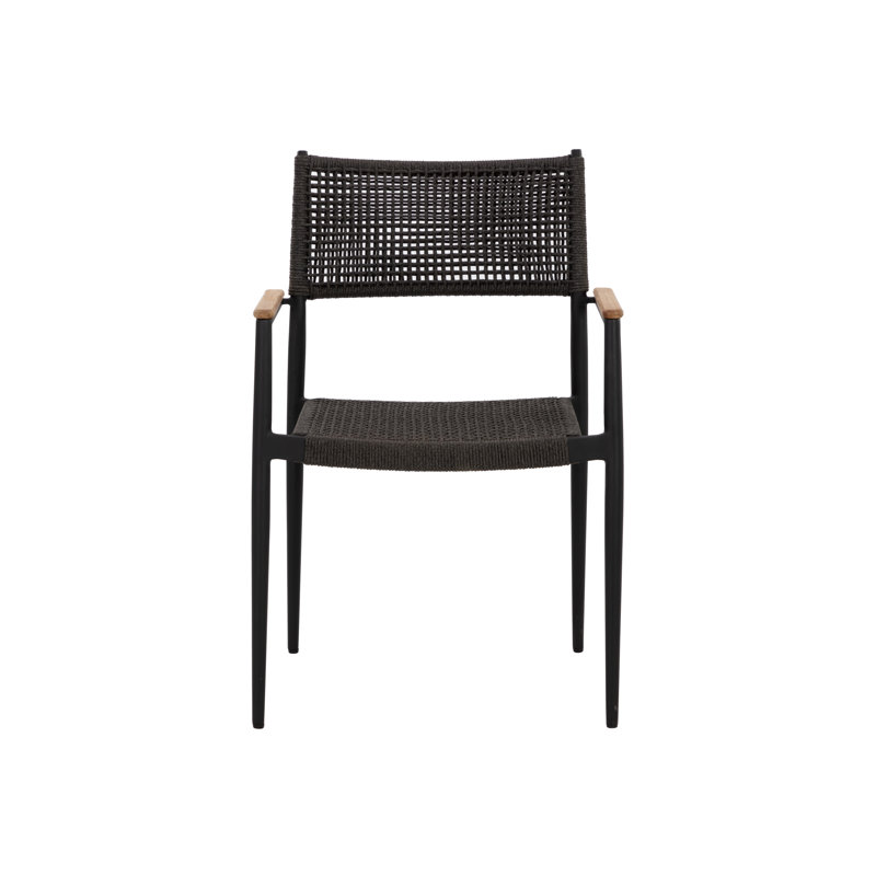 Outdoor Dining Armchair, Black
