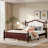 Solid Wood Frame Queen Size Bed With Upholstered Headboard, Queen Platform Bed With Support Feet-287642018