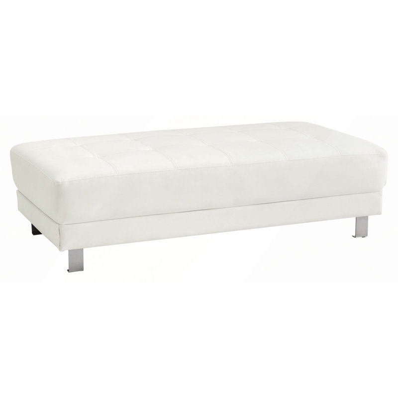 Repose-pieds contemporain pour espaces modernes, Blanc