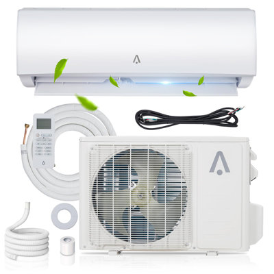 12000 Btus Wifi Enabled Split-System Air Conditioners, R454B 19 SEER2 115V Inverter Ductless Split AC Unit With Pre-Charged Condenser, Heat Pump & Installation Kit, Covers Up to 750 Sq. Ft