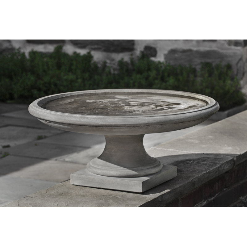 Metropolitan Birdbath, Aged Limestone