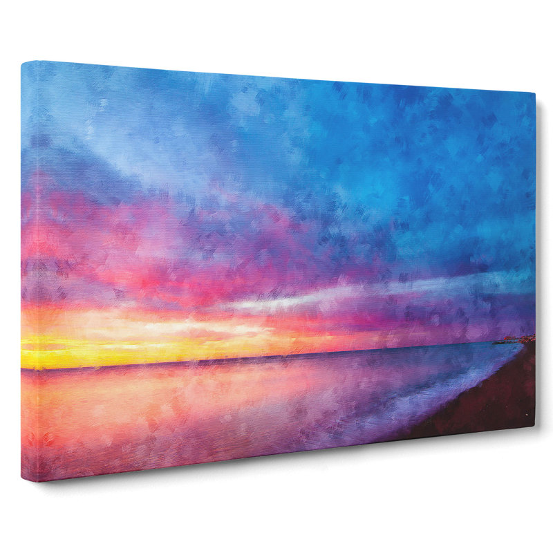 Beach In Malaga Spain - Wrapped Canvas Painting, 35cm H x 50cm W x 3cm D