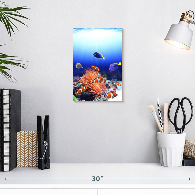 Underwater Ocean Scene, 12" H x 8" W