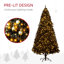 Arbre de Noël artificiel en métal noir 7,5 pi