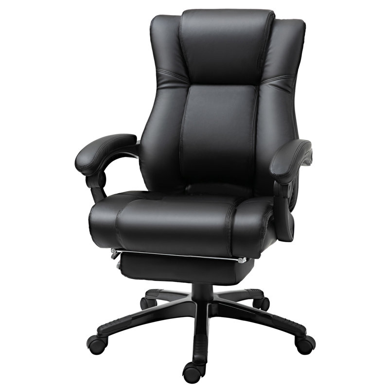 Black High Back Leather Swivel Executive Office Chair