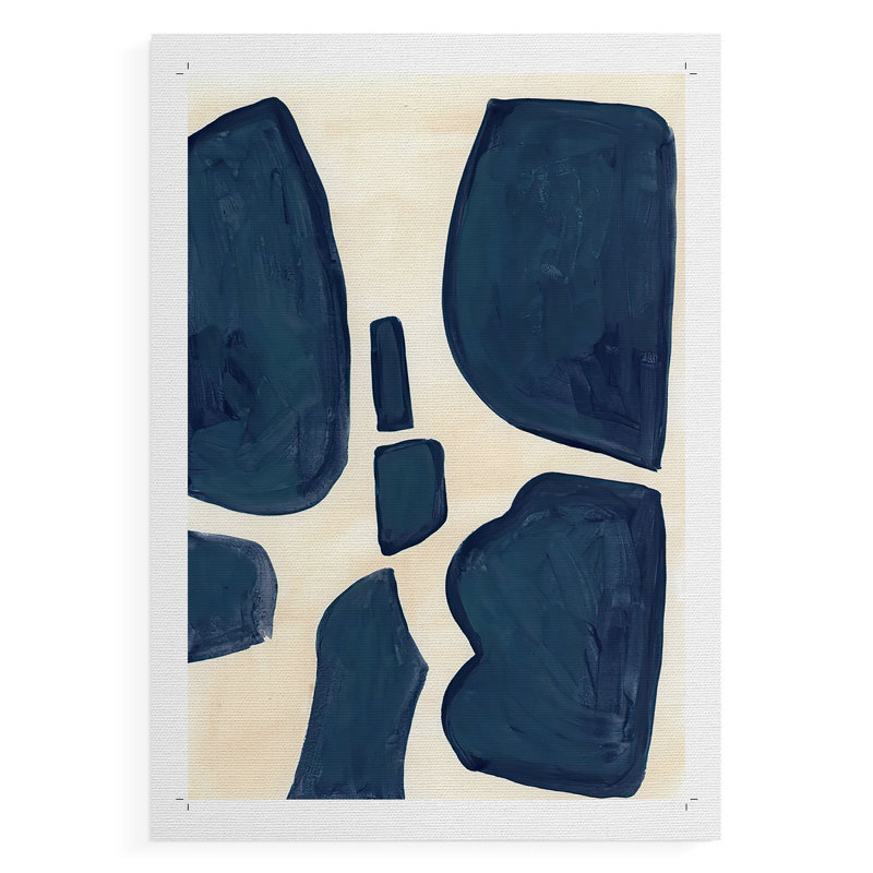 Pièces bleues II - impression sur toile seulement - non encadrée, H 18 po x l 12 po