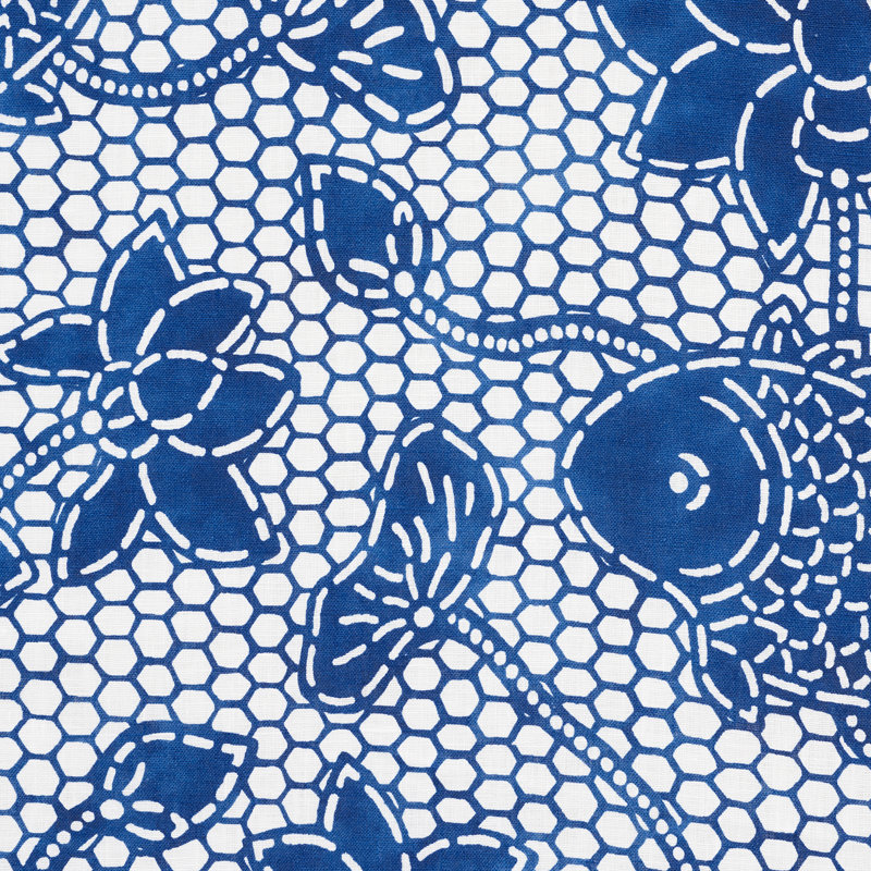 Tissu Lotus Batik, Indigo