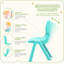 12 pièces de chaises en plastique empilables pour enfants, siège flexible pour tout-petit de 11 po pour la classe, garderie, école primaire, couleur claire-128581944-128581945