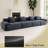 Boneless Corduroy Modern Compressed Block Sectional Couch-1159052840