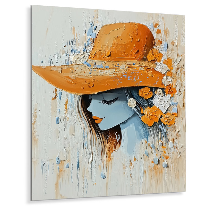 Country Farmhouse Woman II - mode, impression murale en métal, H 32 po x l 24 po x P 0,84 po