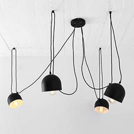 Allan 4 - Light Cluster Pendant, Black