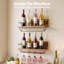 Wine Bottle & Glass Rack Brown