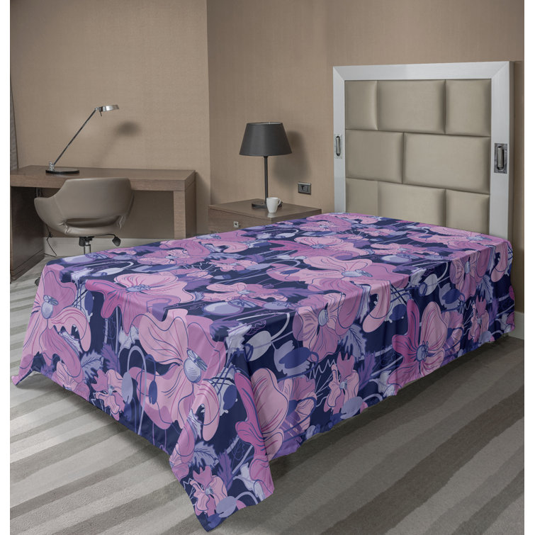 Ambesonne, drap plat floral pivoines, art botanique printanier