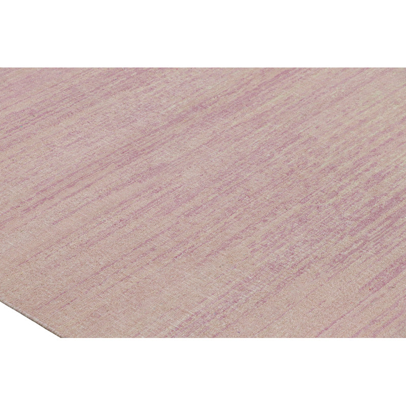 Rug & Kilim’S Textural Rug In Pink And Beige Striae