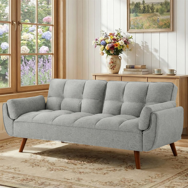 75" Convertible Sleeper Sofa Bed, Reclining Futon Couch, Folding Small Loveseat Couches For Living Room,Office,Apartment