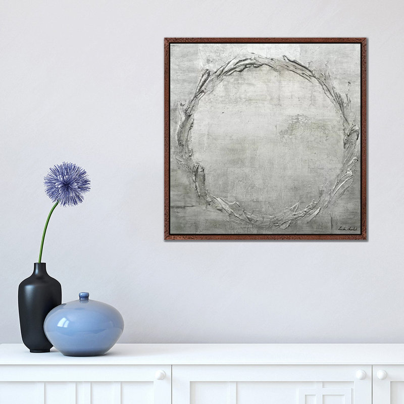 Spirit by Linda Charles - Painting on Canvas, Classic Brown Wood Floater Framed, 45.72cm H x 45.72cm W x 3.81cm D
