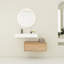 Unité de salle de bain avec lavabo en résine - coffre de rangement élégant