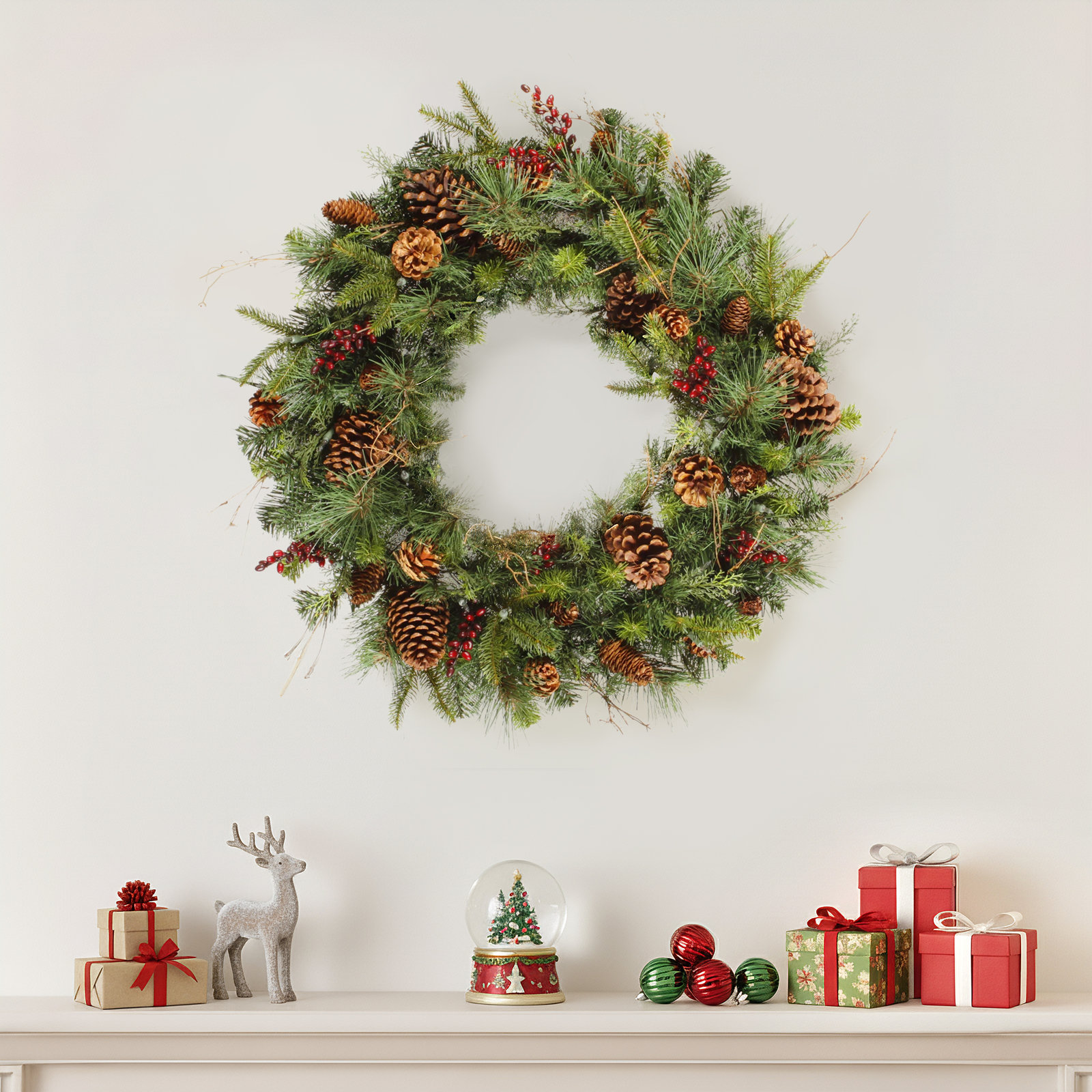 36" Berry Christmas Wreath, 30"