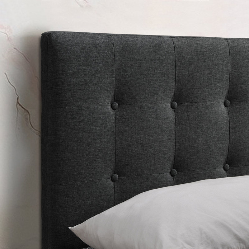 Upholstered Headboard, Gray, Queen
