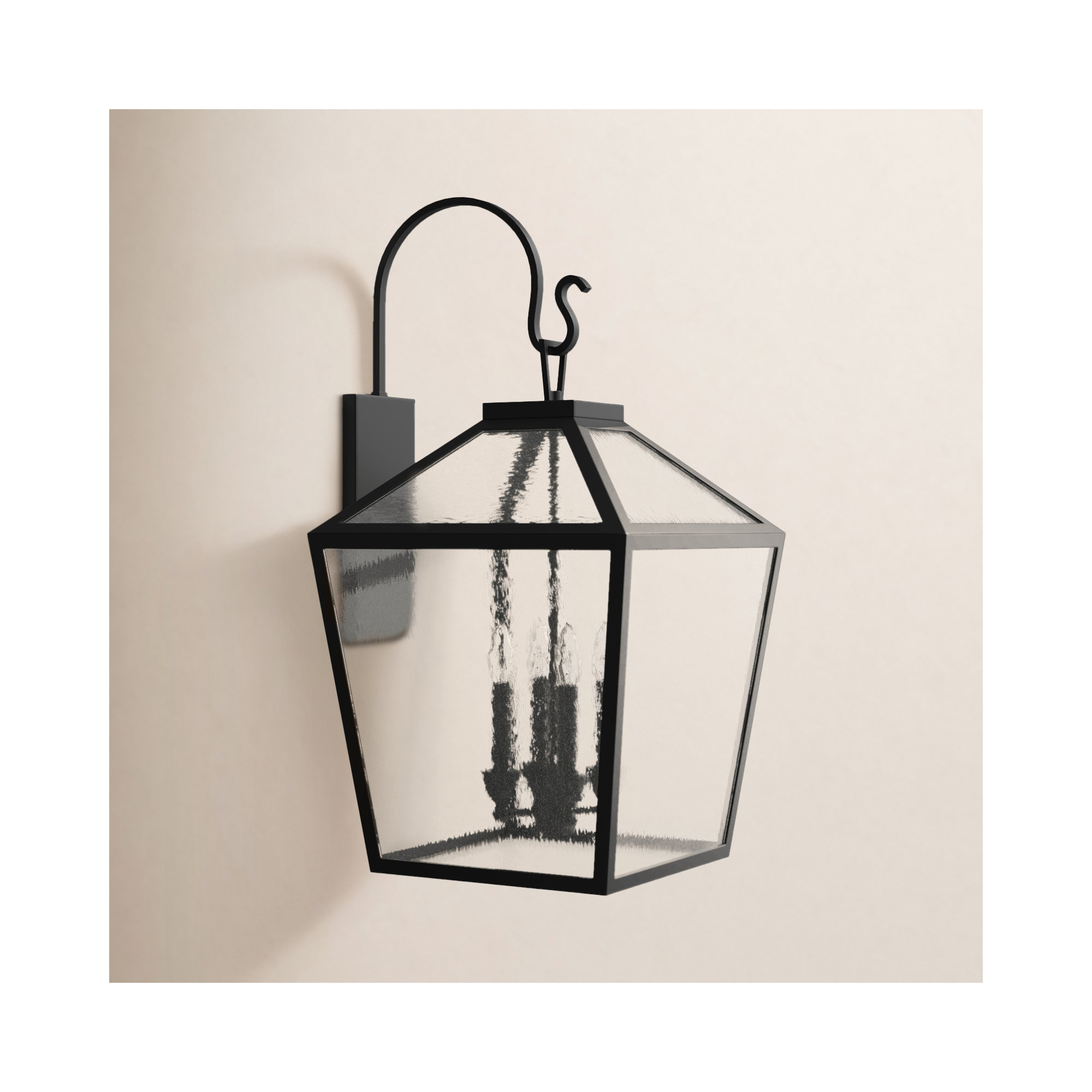 Ricardo 4 Light Cage Outdoor Steel Wall Light, 30.5" H x 15" W x 15" D