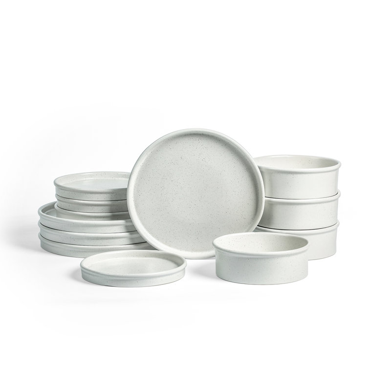 Stone Lain Roscoe 12-Piece Dinnerware Set Stoneware