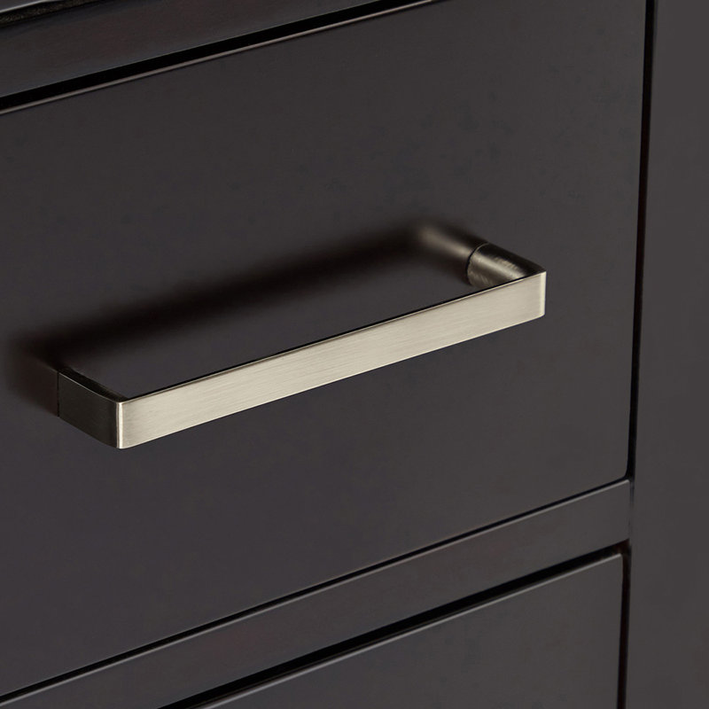 Ariel Cambridge 36 In. Right Offset Vanity With 2 In. Carrara Marble Countertop, Espresso