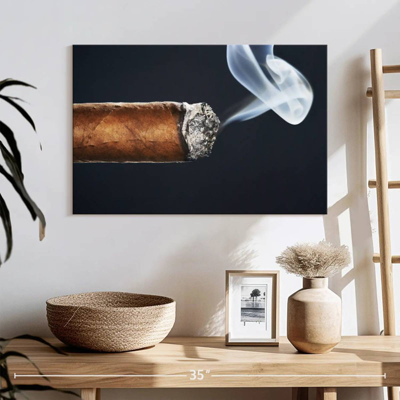 Senne Burning Cigar, 8" H x 12" W
