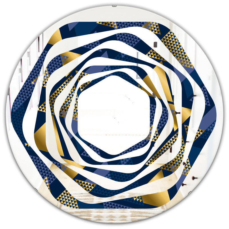 Miroir mural Whirl Luxury Waves, H 31,5 po x l po