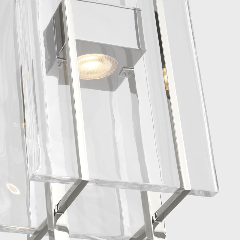 Duelle 1 - Light LED Pendant, Polished Nickel, 95" H x 28" W x 6" D