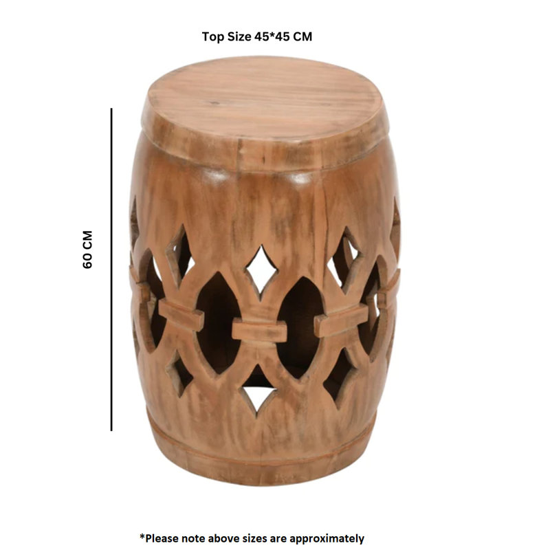 Sabara Solid Wood Block End Table
