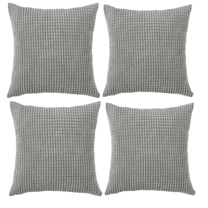 Coussin Corduroy, Gris clair