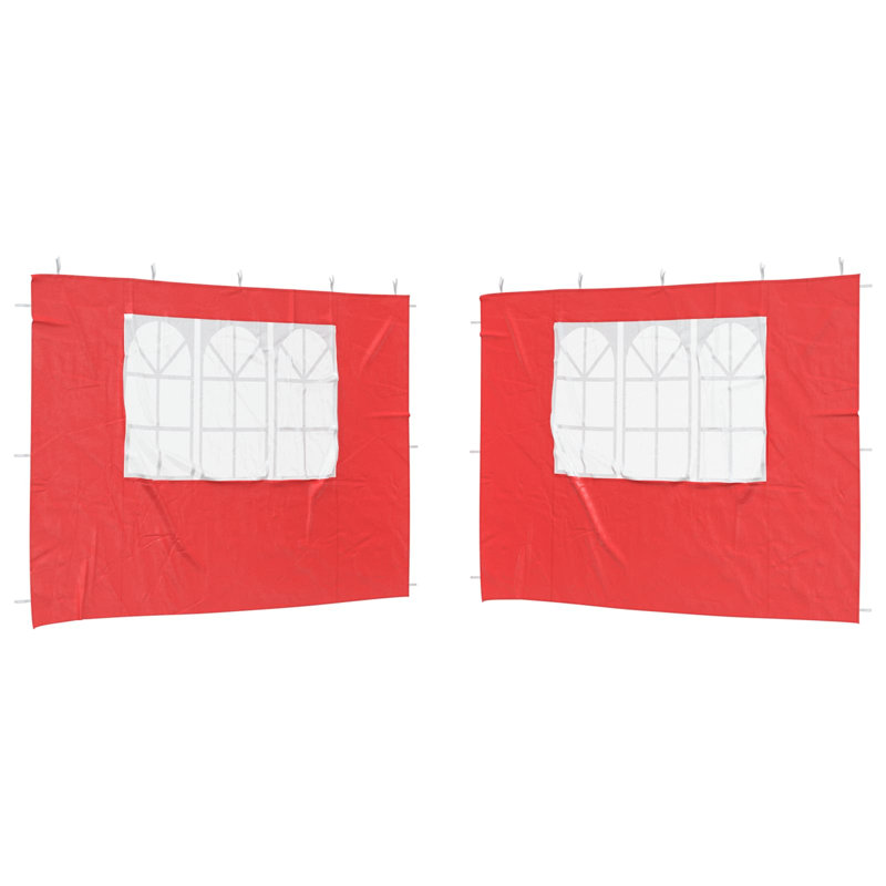 VidaXL Side Wall for Canopy, 195cm H x 300cm W x 0.1cm D, Red