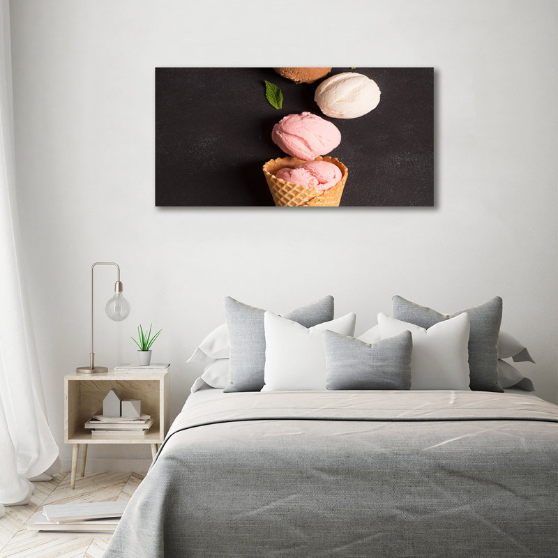 Ice Cream In A Waffle - Wrapped Canvas Print