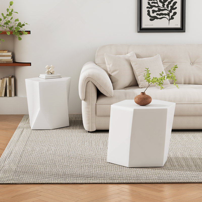 Ensemble de tables basses Modern MGO, Blanc