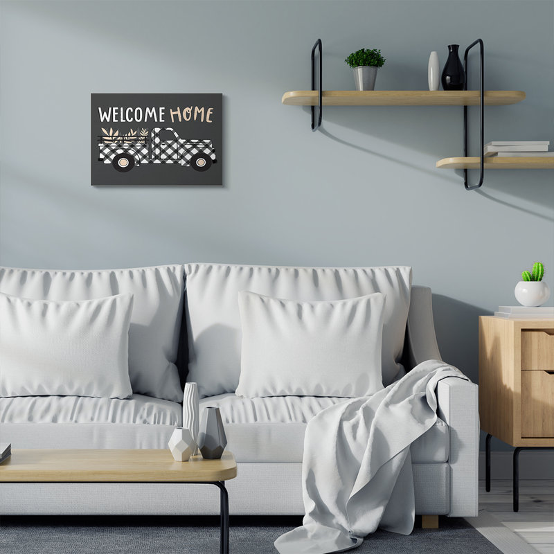 "Welcome Home" par Arrolynn Weiderhold-impression d’art graphique, Toile tendue, H 16 po x l 20 po x 1,5 po