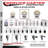 4 Piece Nylon Wheel Caster Set