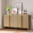 Dulane 63" Modern 4-Door Sideboard With Rounded Edges And Pine Handles, Natural-401307225
