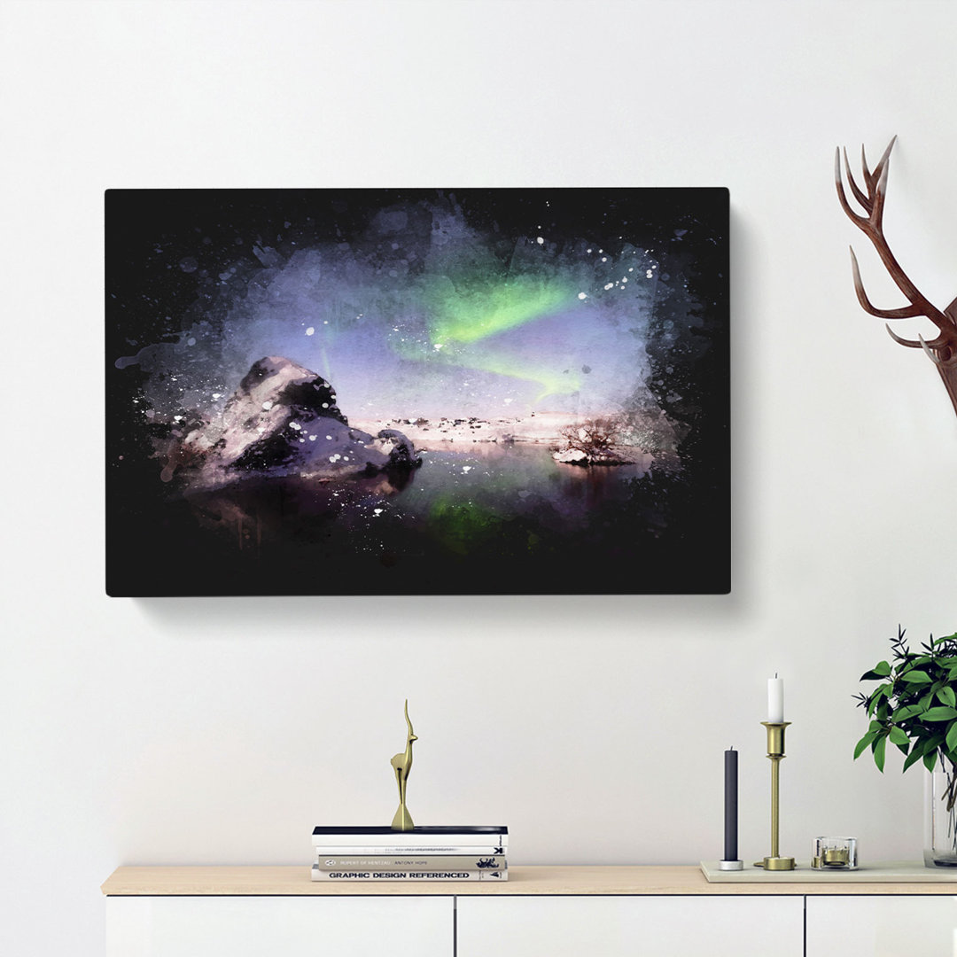 Northern Lights Aurora Borealis - Wrapped Canvas